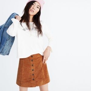 ✨SALE!✨ Madewell Velveteen A-line mini skirt